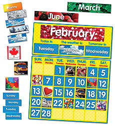 Photo Calendar Bulletin Board by Scholastic, 9780545118217