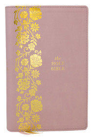 KJV Personal Size Large Print End-of-Verse Reference Bible, Pink Leathersoft, Red Letter, Comfort Print (Thumb Indexed) by Thomas Nelson, 9781400347889