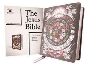 The Jesus Bible Artist Edition, NIV, Leathersoft, Gray Floral, Comfort Print by Passion Publishing, Louie Giglio, Zondervan, 9780310460138