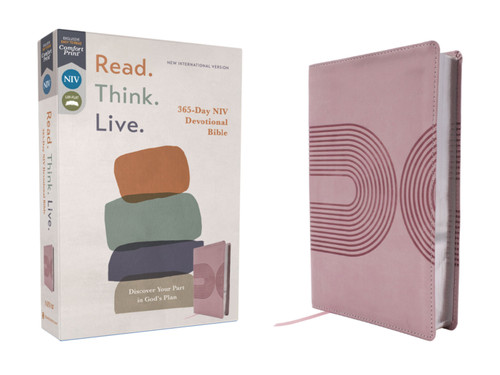 NIV, Read. Think. Live., Leathersoft, Pink, Comfort Print (365-Day NIV Devotional Bible - Discover Your Part in God's Plan) by Walk Thru the Bible, 9780310467663