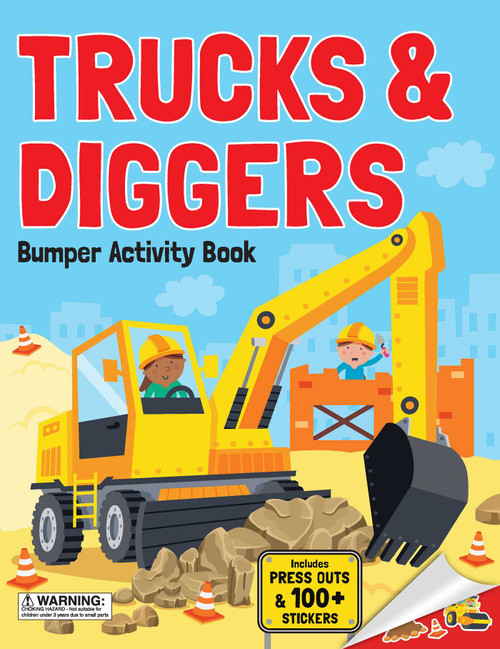 Trucks & Diggers: Bumper Activity Book (With press-outs and over 100 stickers!) by Lake Press, 9780655245384