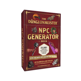 The Düngeonmeister NPC Generator Deck (A Mix-and-Match NPC Creation Tool for RPGs) by Jef Aldrich, Jon Taylor, Drew Laser, 9781507226100