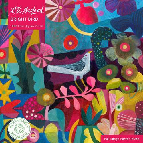 Adult Sustainable Jigsaw Puzzle Esté MacLeod: Bright Bird (1000-pieces. Ethical, Sustainable, Earth-friendly) by Flame Tree Studio, 9781835629529