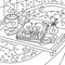 Little Bookworm: A Cozy Coloring Book (Comforting Scenes Portrayed by Axolotls, Capybaras, and Cute Critters) by Insight Editions, 9798337404332