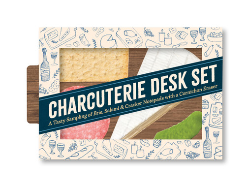 Charcuterie Desk Set (A Tasty Sampling of Brie, Salami & Cracker Notepads with a Cornichon Eraser) by Chronicle Books, 9781797243658