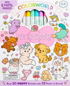ColorWorld: Cute & Cuddly (With 6 Pastel Markers, Plus 30 Puffy Stickers and 32 Pages to Color!) by Editors of Silver Dolphin Books, 9781667213613