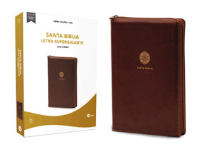 RVR60, Santa Biblia, Letra Supergigante, Leathersoft, Café, con Cierre, Comfort Print (Spanish Edition) by RVR 1960- Reina Valera 1960, 9780829702729