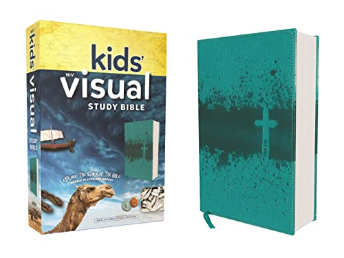 NIV, Kids' Visual Study Bible, Leathersoft, Teal, Full Color Interior (Explore the Story of the Bible---People, Places, and History) by Zondervan, 9780310758426