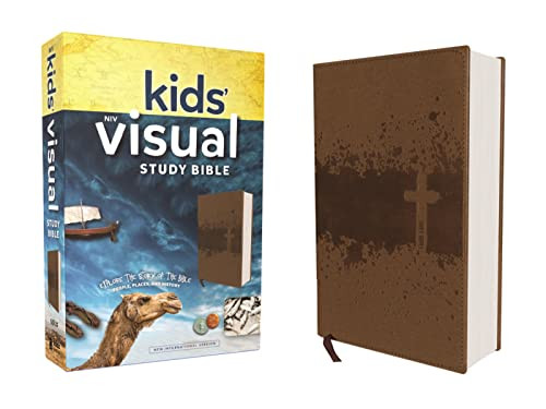 NIV, Kids' Visual Study Bible, Leathersoft,  Bronze, Full Color Interior (Explore the Story of the Bible---People, Places, and History) by Zondervan, 9780310758464