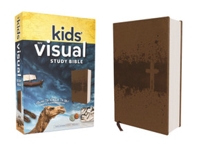 NIV, Kids' Visual Study Bible, Leathersoft,  Bronze, Full Color Interior (Explore the Story of the Bible---People, Places, and History) by Zondervan, 9780310758464