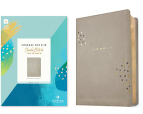 NLT Courage For Life Study Bible for Women, Filament Enabled (LeatherLike, Steel Gray, Red Letter) by New Living Translation, Tyndale, Courage for Life, Ann White, 9798400513602