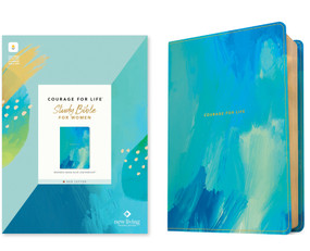 NLT Courage For Life Study Bible for Women, Filament Enabled (LeatherLike, Brushed Aqua Blue, Red Letter) by New Living Translation, Tyndale, Courage for Life, Ann White, 9798400522666