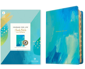 NLT Courage For Life Study Bible for Women, Filament Enabled (LeatherLike, Brushed Aqua Blue, Indexed, Red Letter) by New Living Translation, Tyndale, Courage for Life, Ann White, 9798400522673