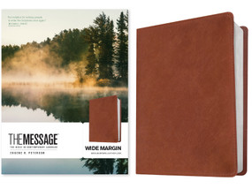 The Message Wide Margin Bible (Leather-Look, Medium Brown) by Eugene H. Peterson, 9798898022525