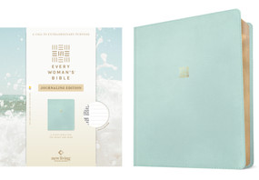 NLT Every Woman's Bible, Journaling Edition, Filament Enabled (LeatherLike, Seafoam Blue, Red Letter) by New Living Translation, Tyndale, Naomi Cramer Overton, 9798400513664