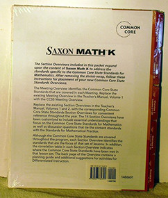 Teacher's Manual Tabs Set 2012 by SAXON PUBLISHERS, 9780547764399
