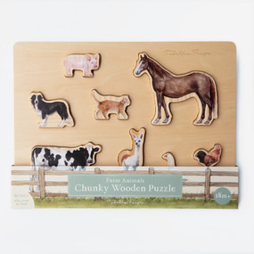 Farm Animals Wooden Puzzle (Wooden Puzzle for Toddlers 1-3) by Tabitha Paige, M.S., CCC-SLP, 9781963183948