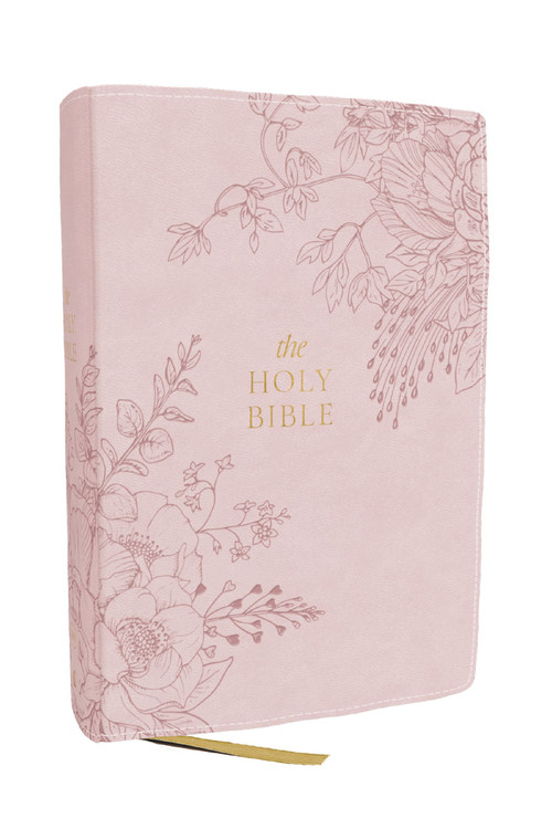 KJV Compact Large Print Bible, Pink Leathersoft, Red Letter, Comfort Print, 9781400355624