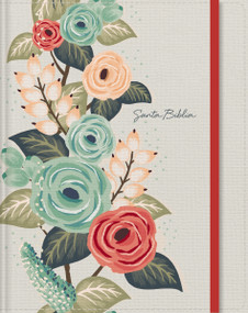 RVR60, Santa Biblia, Edición para notas, Tapa dura/tela, Floral, Cierre elástico, Palabras de Jesús en rojo, Comfort Print (Spanish Edition) by RVR 1960- Reina Valera 1960, Vida, 9780829775877