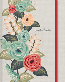 RVR60, Santa Biblia, Edición para notas, Tapa dura/tela, Floral, Cierre elástico, Palabras de Jesús en rojo, Comfort Print (Spanish Edition) by RVR 1960- Reina Valera 1960, Vida, 9780829775877