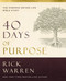 40 Days of Purpose: The Purpose Driven Life Bible Study (The Purpose Driven Life Bible Study) by Rick Warren, 9780310185598