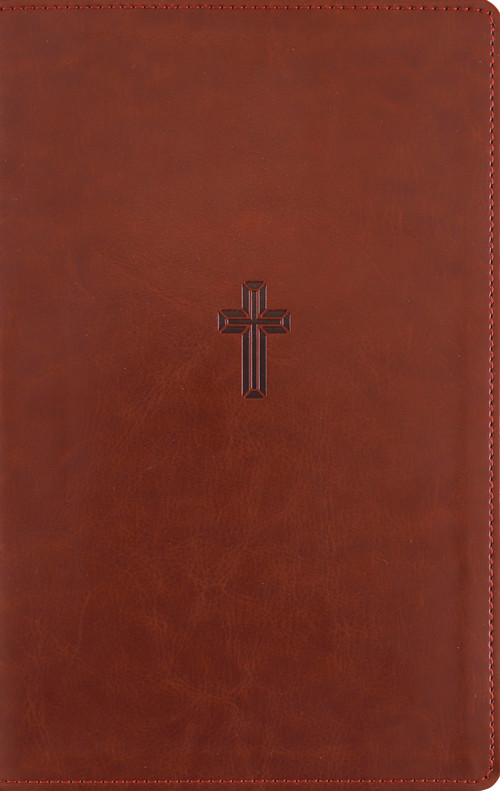 NASB, Personal Size Reference Bible, Large Print, Paragraph Style, Leathersoft, Brown, Red Letter, Thumb Indexed, 1995 Text, Comfort Print by , 9780310469131