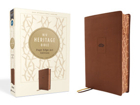NIV, Heritage Bible, Page Edge Art Edition, Leathersoft, Brown, Red Letter, Comfort Print, 9780310469230