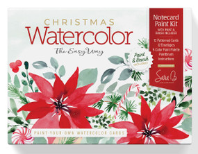 Watercolor the Easy Way Paint-Your-Own Watercolor Cards Christmas (Notecard Paint Kit with Paint and Brush Included) by Sara Berrenson, 9780764372599