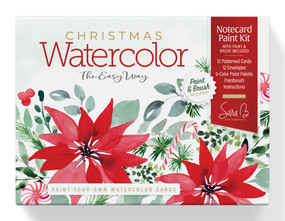 Watercolor the Easy Way Paint-Your-Own Watercolor Cards Christmas (Notecard Paint Kit with Paint and Brush Included) by Sara Berrenson, 9780764372599