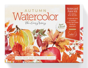 Watercolor the Easy Way Paint-Your-Own Watercolor Cards Autumn (Notecard Paint Kit with Paint and Brush Included) by Sara Berrenson, 9780764372605