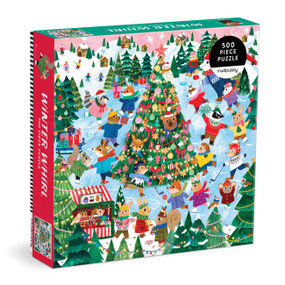 Winter Whirl 500 Piece Family Puzzle by Mudpuppy, Rebecca Jones, 9780735386327