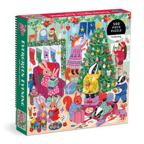 Evergreen Evening 500 Piece Family Puzzle by Mudpuppy, Jenny Miriam, 9780735388758