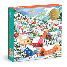 Swiss Alpine Village 500 Piece Foil Puzzle by Galison Galison, Joanna Clay, 9780735389151
