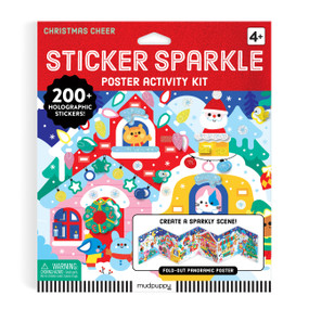Christmas Cheer Sticker Sparkle Poster Activity Kit by Mudpuppy, Clémentine Derodit, 9780735389649