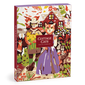 Cottage Cats 9 x 12" Paint by Number Kit by Galison, Anja Riebensahm, 9780735389670