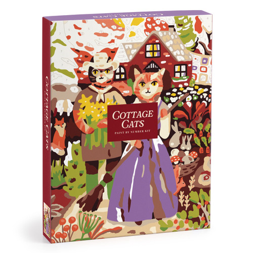 Cottage Cats 9 x 12" Paint by Number Kit by Galison, Anja Riebensahm, 9780735389670
