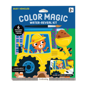 Busy Vehicles Color Magic Water-Reveal Kit by Mudpuppy, Jannie Ho, 9780735389731