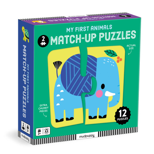 My First Animals 2 Piece Match-up Puzzles by Mudpuppy, Wendy Kendall, 9780735390058