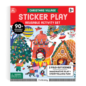 Christmas Village Sticker Play Reusable Activity Kit by Mudpuppy, Maria Neradova, 9780735390126