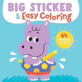 Big Sticker & Easy Coloring (Hippo) (64 Reusable Stickers) by Yoyo Books, 9789465054056
