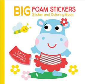 Big Foam Stickers: Sticker & Coloring Book (Hippo & Friends) by Yoyo Books, 9789465055374