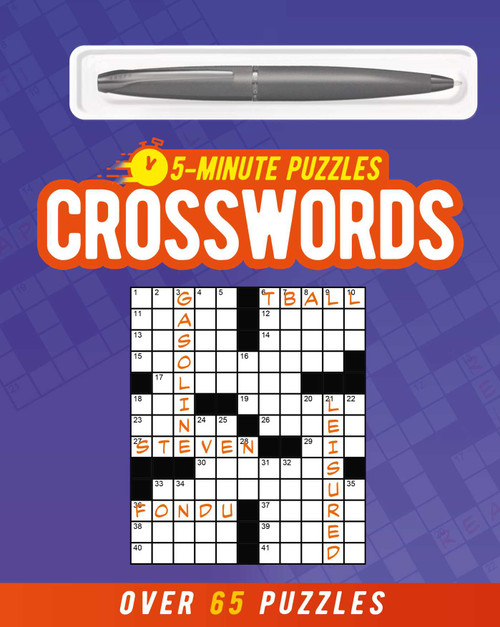 5-Minute Crosswords (includes ball-point pen) (Over 65 Puzzles) by Eric Saunders, 9781398874480