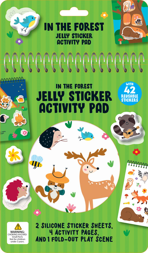 In the Forest Jelly Sticker Activity Pad (With 42 Reusable Stickers, Two Jelly Sticker Sheets, Five Activity Pages and One Foldout Scene!) by Dover Publications, 9780486856162