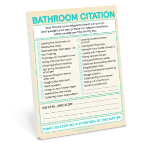 Bathroom Citation Nifty Note by Knock Knock, 9781683496151