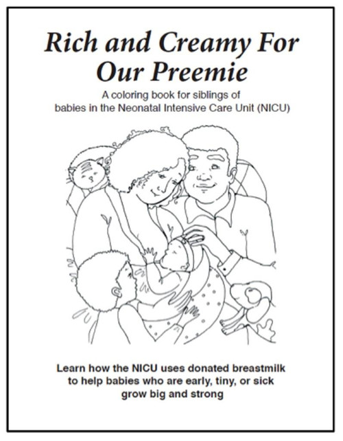 Rich & Creamy for Our Preemie: A Coloring Book for Siblings of Babies in the Neonatal Intensive Care Unit (NICU) (5-pack with crayons) by Naomi Bromberg Bar-Yam, Lina Safar, 9781930775930