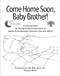 Come Home Soon, Baby Brother! (A Coloring Book for the Big Brother and Sisters of Babies in the Neonatal Intensive Care Unit (NICU)) by Crystal Nobles, Debi Iarussi, 9781930775268