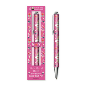 Bee Brown: Pink Dove Boxed Decorative Ballpoint Pen by Flame Tree Studio, 9781835629819