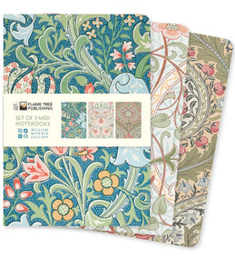 William Morris Gallery Set of 3 Midi Notebooks by Flame Tree Studio, 9781835629871