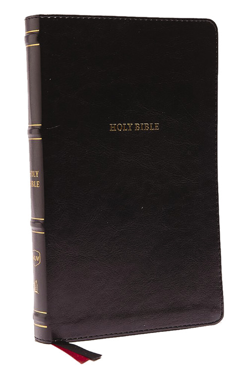 NKJV, Thinline Bible, Leathersoft, Black, Red Letter, Comfort Print (Holy Bible, New King James Version) by Thomas Nelson, 9780785234432