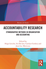 Accountability Research (Ethnographic Methods in Organisation and Accounting) by Hugo Letiche, Ivo De Loo, Carolyn Cordery, Jean-Luc Moriceau, 9781032442907